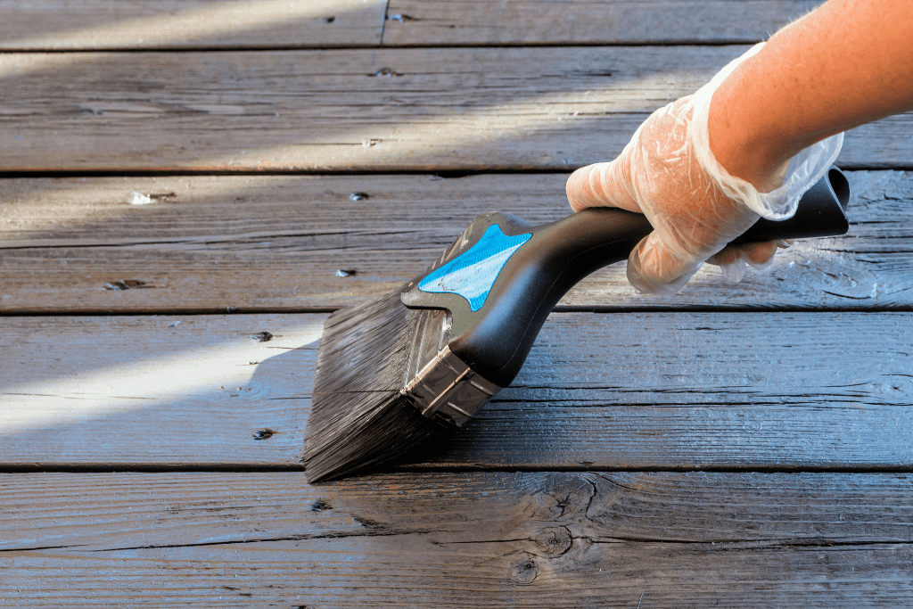 Cheap backyard makeover ideas: Backyard renovations can include refreshing the paint or stain of your patio or deck